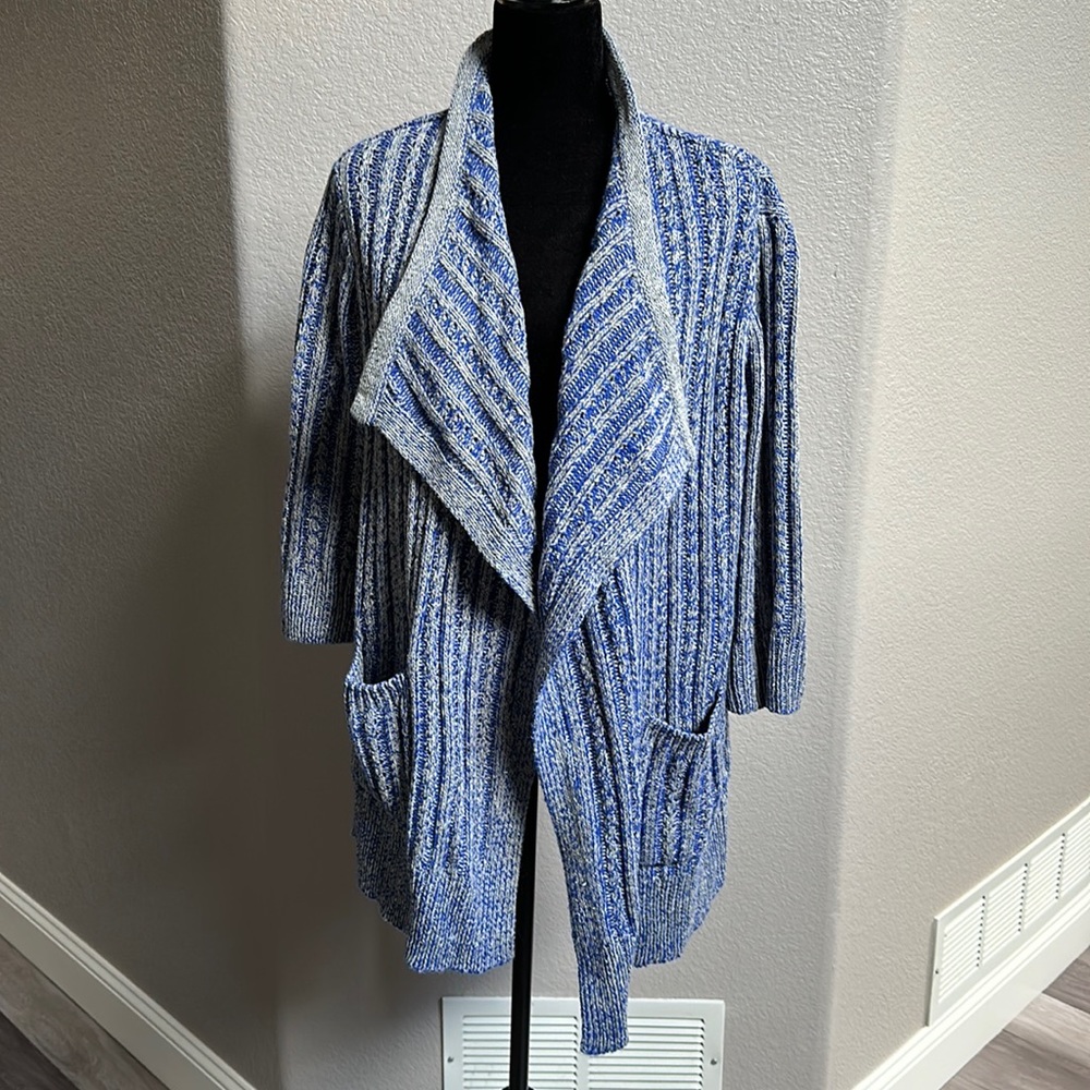 Thakoon Blue and Gray Knitted Sweater Size Small